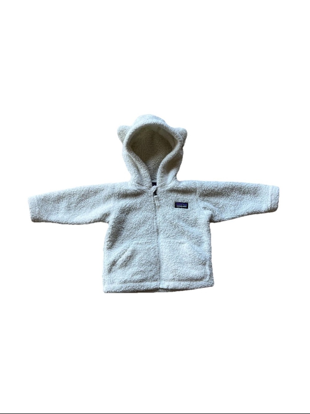 Patagonia Furry Friends White Full Zip Hoodie 6-12 Months
